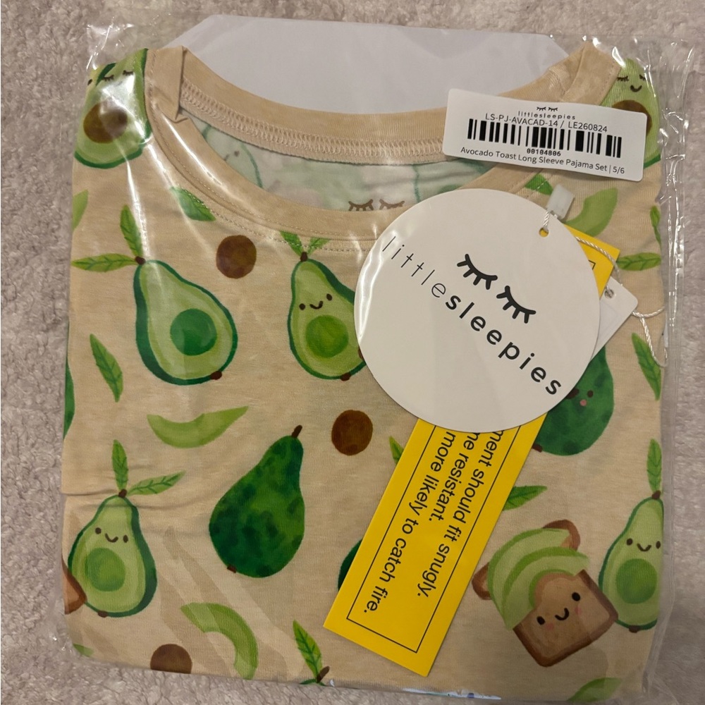 Little Sleepies Avocado Toast LS pj set 5/6